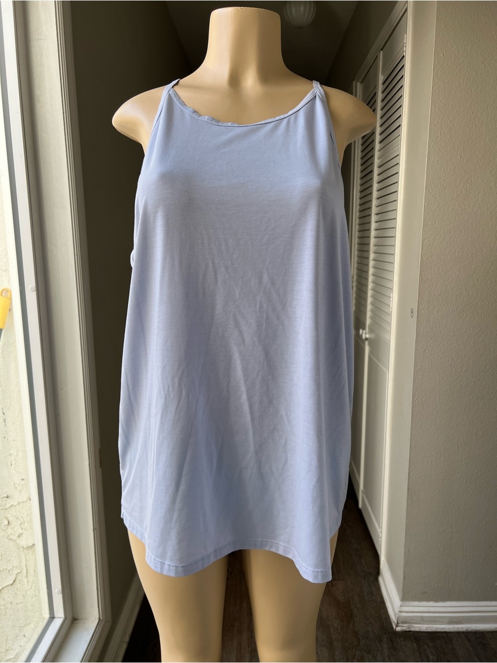 Women's Light Blue Scoop Neck Tank Top